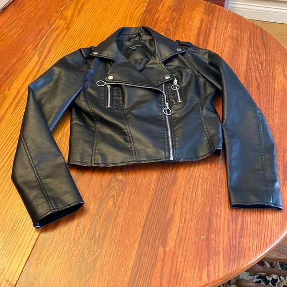 New Look Jackets & Coats New Look Womens Black Faux Leather Crop Jacket S Poshmark